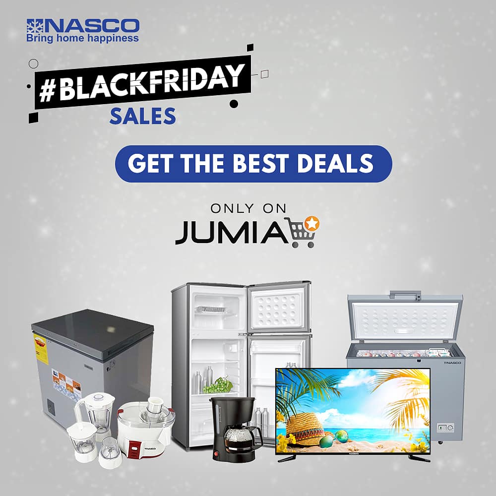 Nascoelectng's tweet photo. Want A FREE 40" TV Set? #Swipeleft for instructions on How To win.
By the way, we will be giving away free gifts every Friday this month. You can get lucky π #BlackFriday #Nascoelectronics
#blackfriday2019 #blackfridaysale #blackfridayweek #nasco #JumiaBlackFridays https://t.co/I893tMgjax