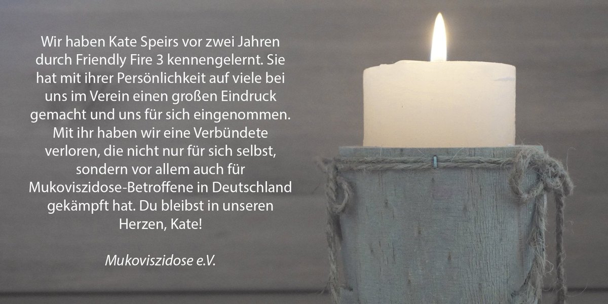 mukoinfo's tweet image. Über die Tweets von @PsclDragonBorn und @RollifahrerMike haben wir von Kates Tod erfahren. Wir sind tief betroffen.