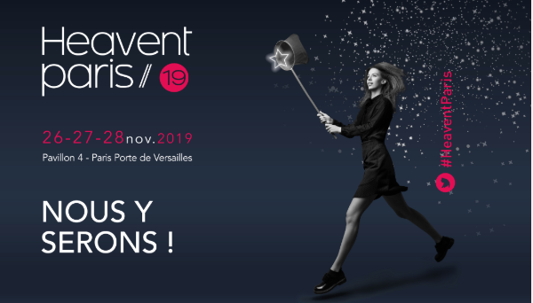 Retrouvez-nous sur le Salon <a href="/heaventparis/">Heavent Paris</a> les 26, 27 et 28 novembre à #Paris - Porte de Versailles Stand K38. 

Nous avons quelques places à offrir... Contactez-nous pour retirer vos places gratuites 👉bit.ly/heavent-2019 #HeaventParis