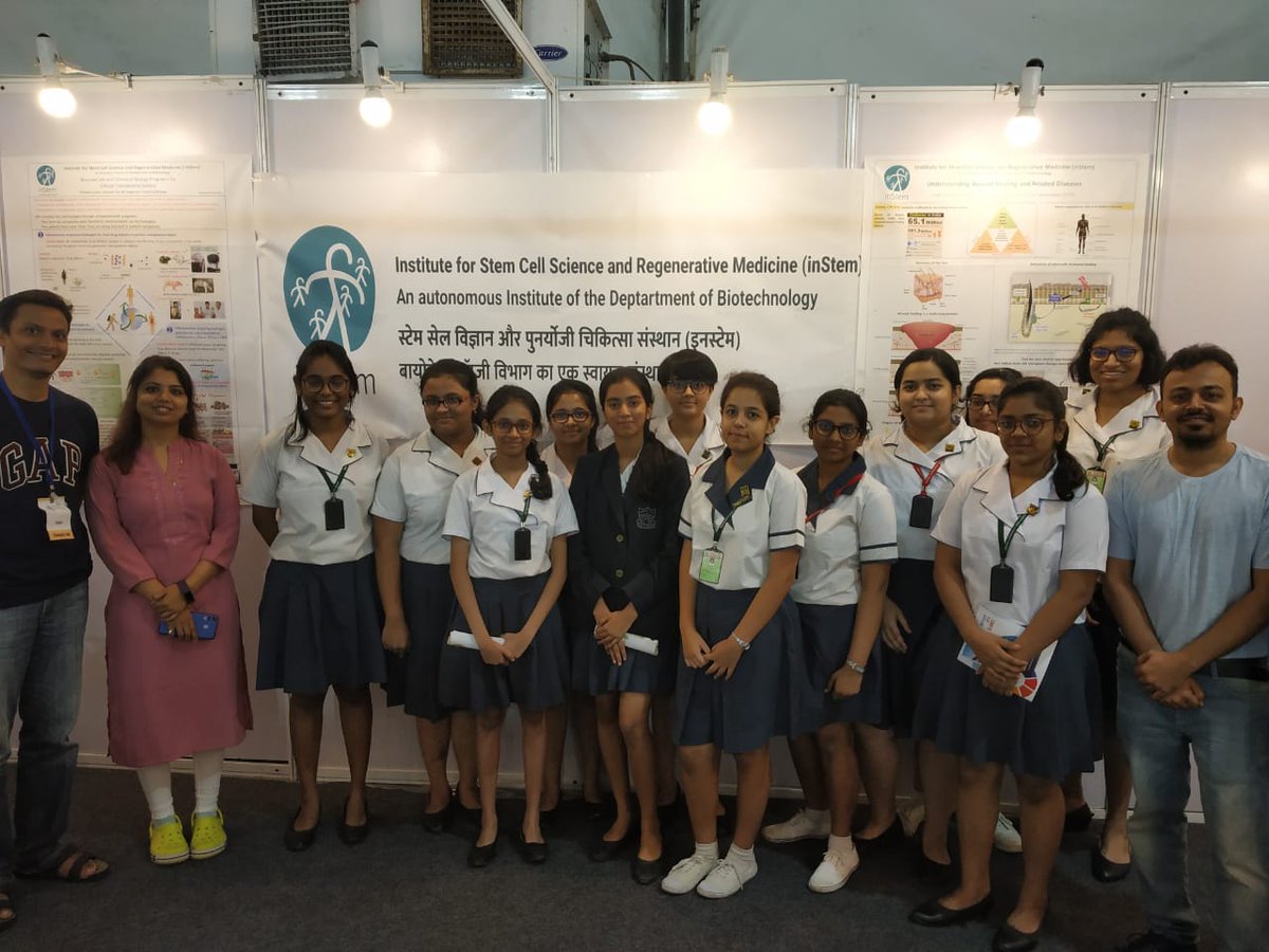 The final day for our team at #IISF2019 Kolkata has begun!

Students from Madadevi Birla Vihar school had a great experience at our stall. They were thrilled to learn about the technologies developed at inStem!

<a href="/DBTIndia/">Department of Biotechnology</a> <a href="/IndiaDST/">DSTIndia</a> <a href="/iisfofficial/">IISF 2019</a> 

#science #outreach