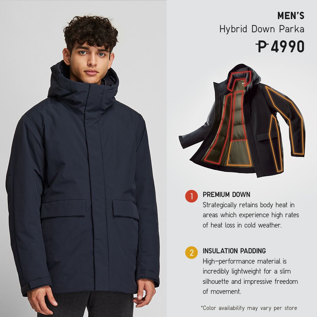 men's hybrid down jacket