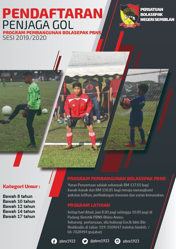 Negeri Sembilan Fa On Twitter Pendaftaran Dibuka Sekarang Untuk Program Pembangunan Bolasepak Pbns Jika Anda Mempunyai Anak Berumur 6 Hingga 17 Tahun Anda Boleh Mendaftarkan Anak Anda Untuk Program Latihan Setiap Ahad Negeri Sembilan Fa On Twitter Pendaftaran Dibuka Sekarang Untuk Program Pembangunan Bolasepak Pbns Jika Anda Mempunyai Anak Berumur 6 Hingga 17 Tahun Anda Boleh Mendaftarkan Anak Anda Untuk Program Latihan Setiap Ahad