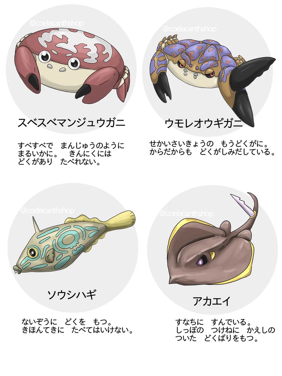 ポケモン風で覚える⁉毒を持つ海の生き物たち‼