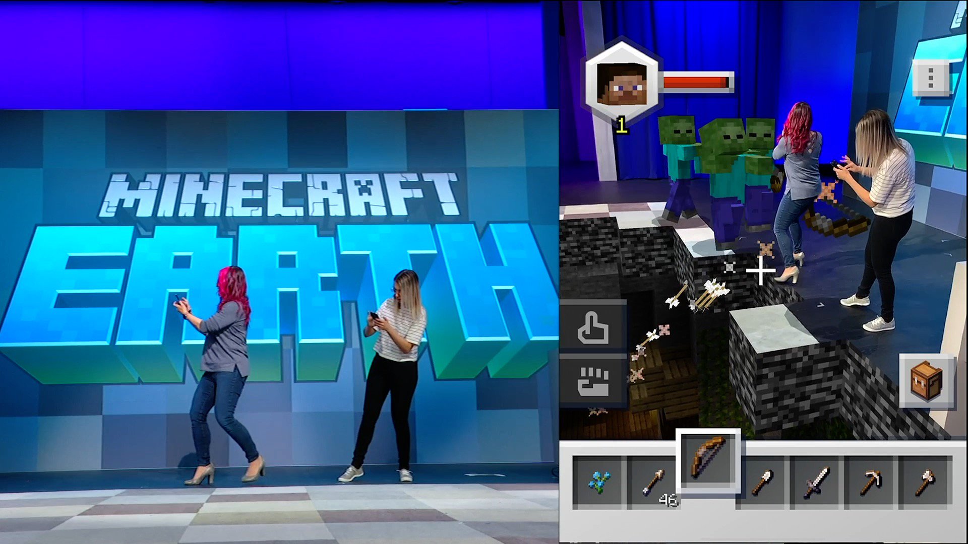 マインクラフト 日本公式 Minecraft Japan Minecraft Earth の最新機能アドベンチャーのデモプレイ動画です 襲ってくる実物大ゾンビやスケルトン パズルのような面白い仕掛けなど盛りだくさんです ぜひご覧ください T Co Dtpd8elkys