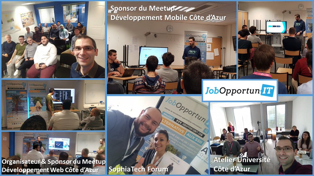 JobOpportunIT_'s tweet image. Une semaine riche en événements et rencontres : tout ce qu&apos;on aime 😍 Merci à tous pr les échanges 👍

#Meetup #DevWebCA
#SophiaTechForum et #Atelier @EUR_DS4H pr les étudiants @uca_education 
#Meetup #DevMobCA

#FierdEtreSponsor #noSSII 🚀 #MakeYourOpportunIT 😎 #SophiaAntipolis