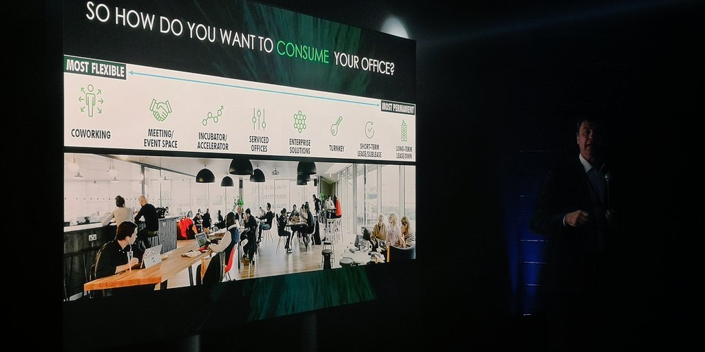 Great inaugural tech event <a href="/AVISPL_UK/">AVI-SPL UK</a>. Thanks for the invite. Great keynote from <a href="/CBRE/">CBRE</a>. The customer is driving how a building is built. A third of their business are now agile working environments and the UX is their top priority #avtweeps #AV #avislife #technews #businesstech