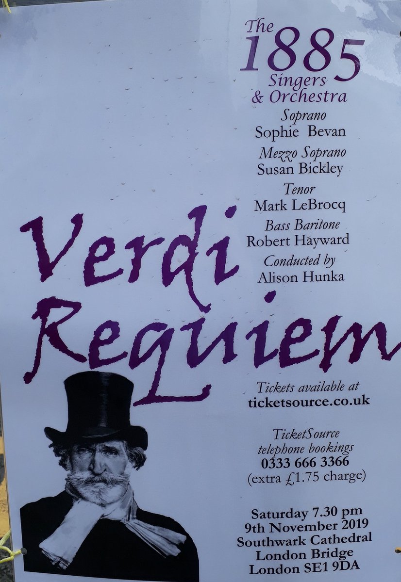 It's TOMORROW! Come on down - choir of 100, wonderful soloists, Southwark Cathedral 7.30 🎶🎶