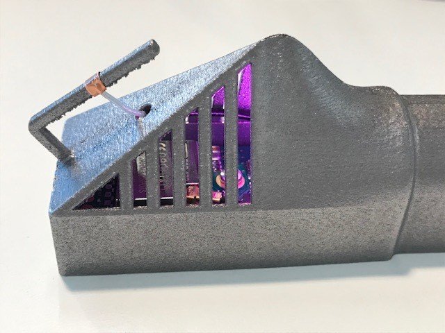 Etteplan's tweet image. Breakthrough: Etteplan has succeeded in 3D printing metal objects with embedded electronics inside the object. To date, this kind of solution has been regarded as challenging, if not impossible, for conventional technology. bit.ly/2K4f1Pk #engineeringwithadifference