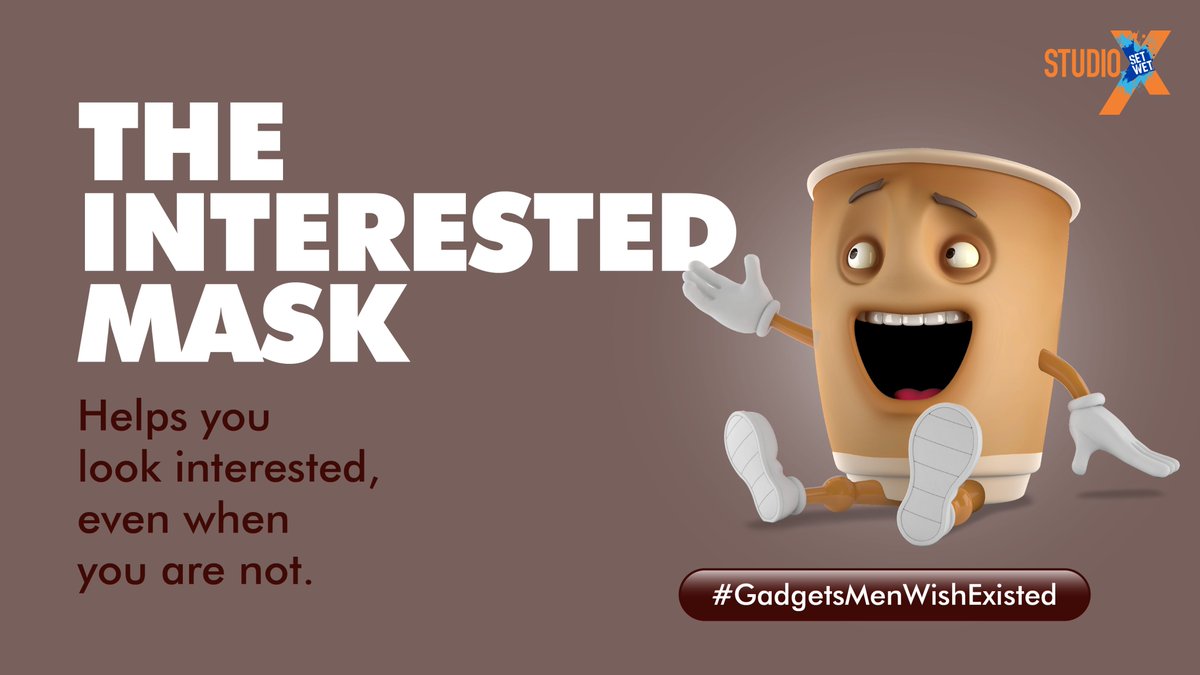 ConnectStudioX's tweet photo. Nobody:
Us: Wish we could keep #TheInterestedMask handy for all the meetings!😅

#GadgetsMenWishExisted #StudioX #StudioXIndia #Men #Gadgets #Technology #LifeHacks https://t.co/xfznEHeAVG