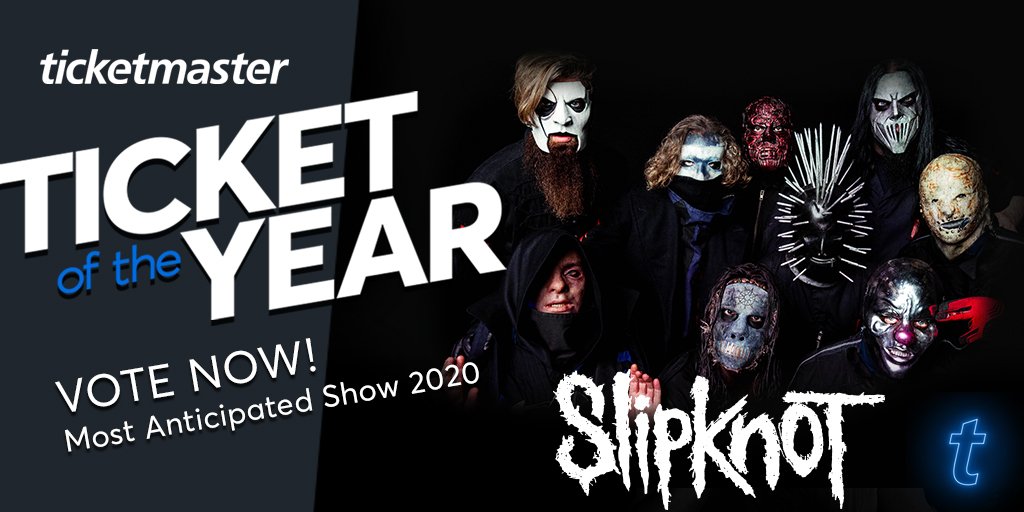 slipknot's tweet image. Voting for us for The Most Anticipated Show 2020, now through 10 November here: knot1.co/TOTY #TOTY