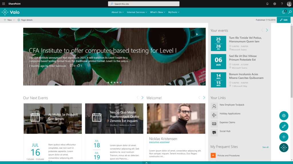 ValoSolutionsHQ's tweet image. Find out just a few ways Valo is evolving with #SharePoint in our latest blog post straight from #MSIgnite! valo.love/2Nmh57f