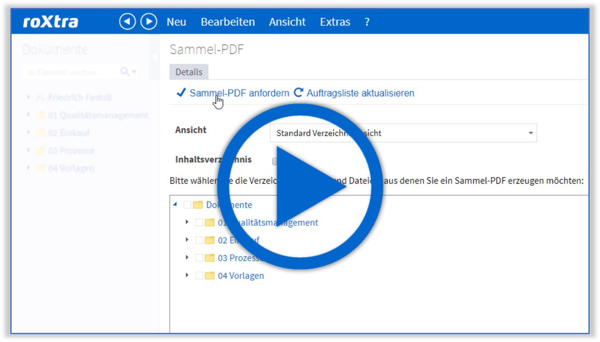 Roxtra_QM's tweet photo. Entdeckt jetzt das neue #roXtra #Video-#Tutorial zum Thema „Sammel-PDF erzeugen“. Hier geht‘s zum Video: https://t.co/kOJUqfuJp5
Abonniert auch unseren #YouTube-Kanal, um keine Videos mehr zu verpassen. Vorbeischauen lohnt sich! https://t.co/zvbGU10FiB