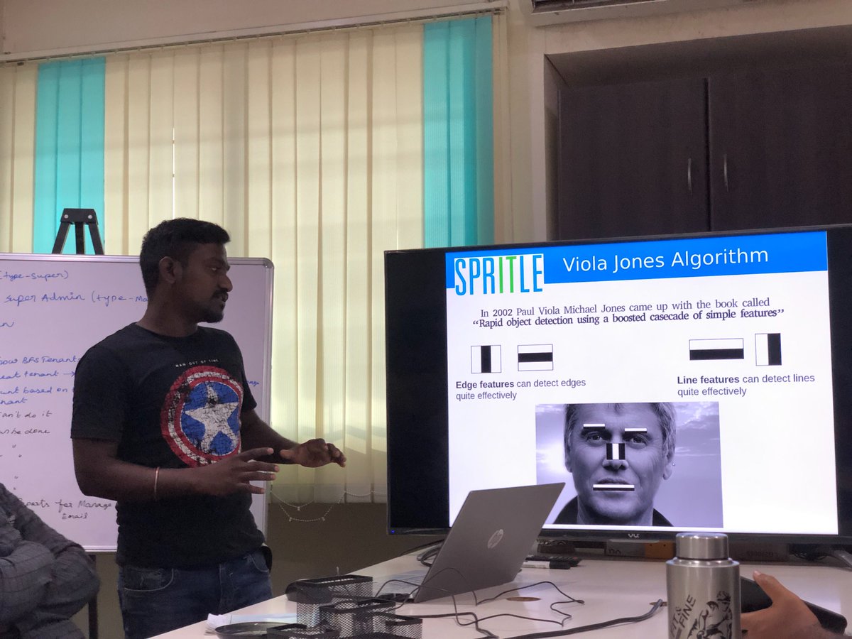 spritlesoftware's tweet image. It was a wonderful interactive session with his product idea-driven demo by @Karthicksachin9 about face detection basics using #opencv and Google vision API #googlevisionapi