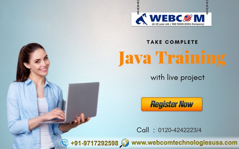 jitendraksing16's tweet image. webcomtechnologiesusa.com/java-training-…
Java Training in Delhi
Java is one of the most in-demand programming languages in the market. In recent times a number of jobs in the field of java have a huge increase which results in an increasing number of training requirements.
#onlinejavatraining