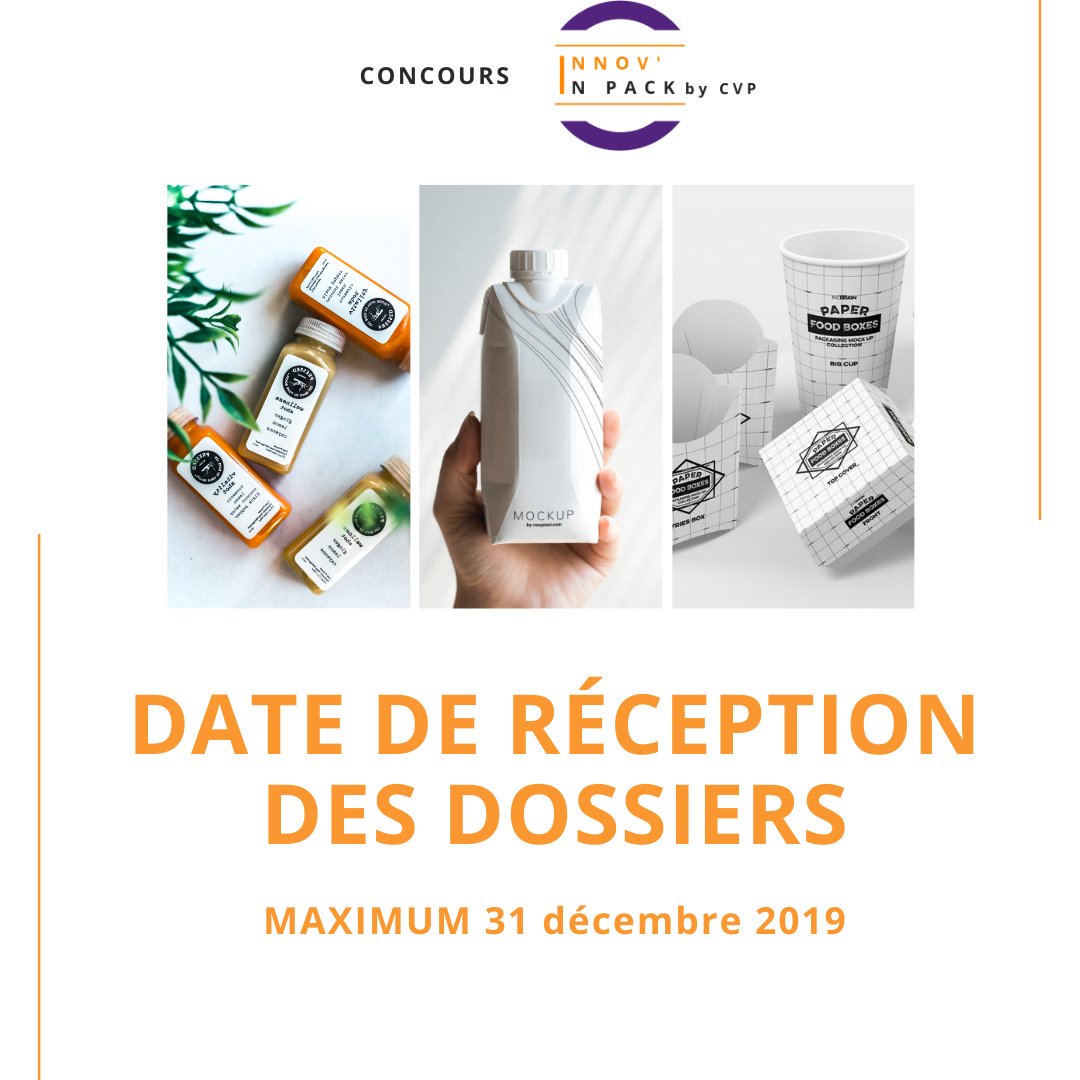 Les équipes de notre #Concours #InnovInPack ont jusqu’au 31 décembre 2019 pour déposer leurs dossiers dans l’onglet « Candidature ».
Aucune spécificité n’est demandée concernant le format, en cas de problème n’hésitez pas à nous envoyer un mail ✉
<a href="/lille_design/">lille—design</a> <a href="/CVP_Packaging/">CVP</a>