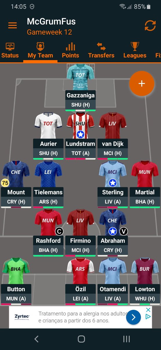 McGrumFus's tweet photo. #FPL #FPLCommunity Draft #GW12
🌍 1.749.509   #563
Mahrez &amp; Yarmolenko⬇️
Tielemans &amp; Martial⬆️(-4)
Holding  a strange team, adjusted to deep icy waters! 🥶🥶🤣🤣
New captain aboard: 3 stars admiral , sir Rasford ! 🙈😈👨🏾‍✈️ https://t.co/OEcW9oCDEW