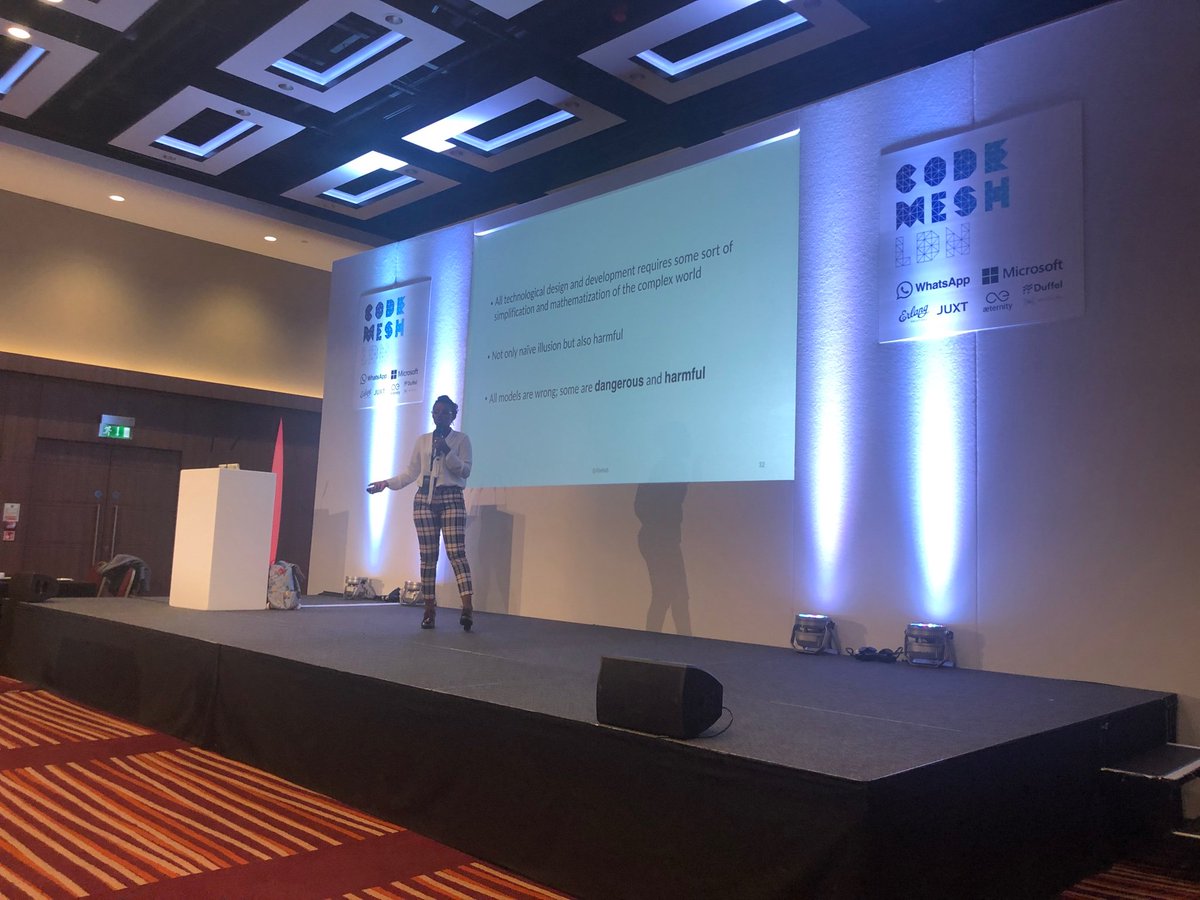 malk_zameth's tweet image. «all models are wrong but some models are dangerous and harmful too» — @Abebab #CodeMesh