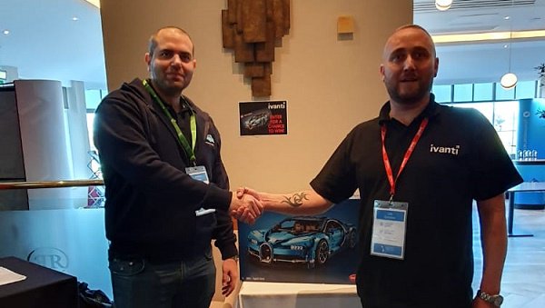 GoIvanti's tweet photo. Congratulations to Laurence Rose, lucky winner of the Lego Technic Chiron at #NISC2019 today! #NISCXX https://t.co/Pwjs8qJBp3