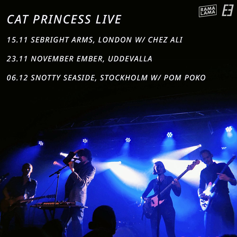 Happy Friday! Just announced: Cat Princess will join Pom Poko unofficial at Snotty Seaside for a perfect sweaty basement show in December! Tickets selling fast, get yours now via Billetto. Video for Rocko's Theme out now: youtube.com/watch?v=-e20Rv…