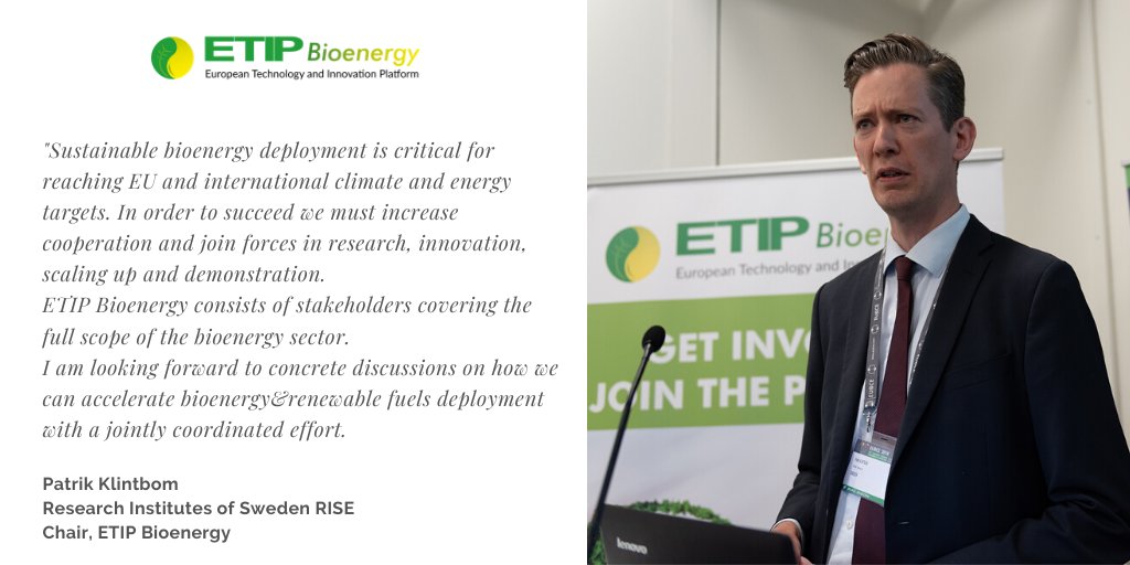 "There's a substantial amount of #sustainablebiomass available &amp; its use can create a win-win situation in EU &amp; on the local level. The time 4 action is now @pklintbom. Get involved &amp; join #ETIPBioenergy 9°StakeholderPlenary Meeting on 20-21Nov in Brussels bit.ly/2WIbifp