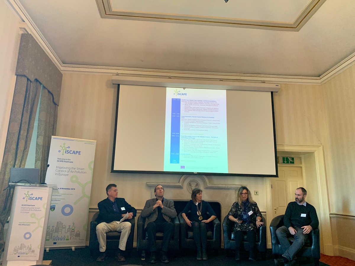 iSCAPEproject's tweet photo. 1st Panel Discussion kicks off with a discussion on #PassiveControlSystems for #HealthierCities #iSCAPEproject https://t.co/zbSFr0tqPB