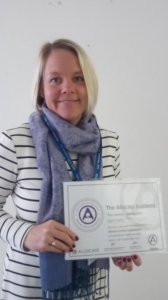 eRosteringELHT's tweet photo. Well done to Marit who has successfully achieved @AllocateS Certified Administrator Status https://t.co/f0uJOeOO1h