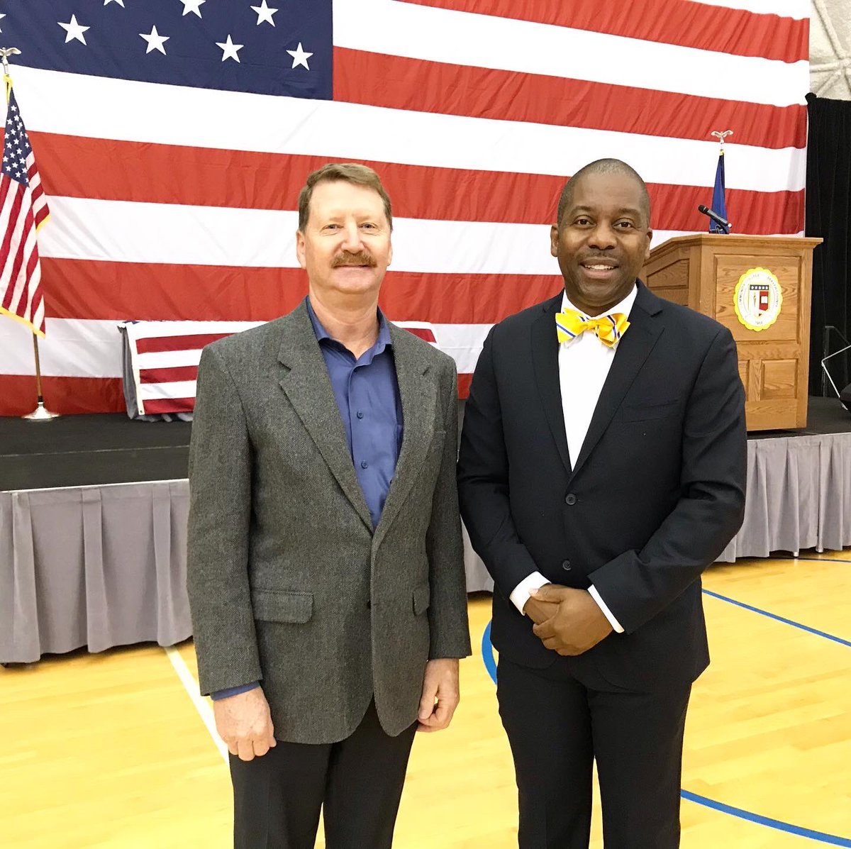 CcbcPresident's tweet photo. Senator Vogel and myself welcome our hometown heroes to the 13th annual Veterans Breakfast Salute. #ccbctitans #ccbcvets #beavercounty https://t.co/8n4JyX4Pi2