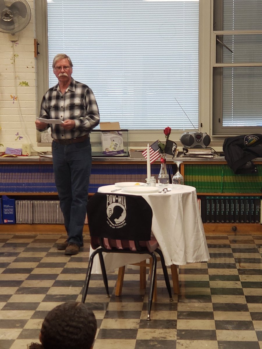 stark_high's tweet photo. Many thanks to Sam Rice for speaking to our 8th grade students about the POW-MIA flag and table.
#rollsc #sclearns https://t.co/3In6mg8bSG