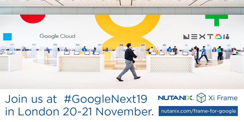 Two weeks until #GoogleNext19 comes to London (20-21 November). Experience the latest product innovations through live, immersive, and engineer-led demos, including demos of our very own Desktop-as-a-Service Frame, running on GCP. More info on the event: bit.ly/2qi899O