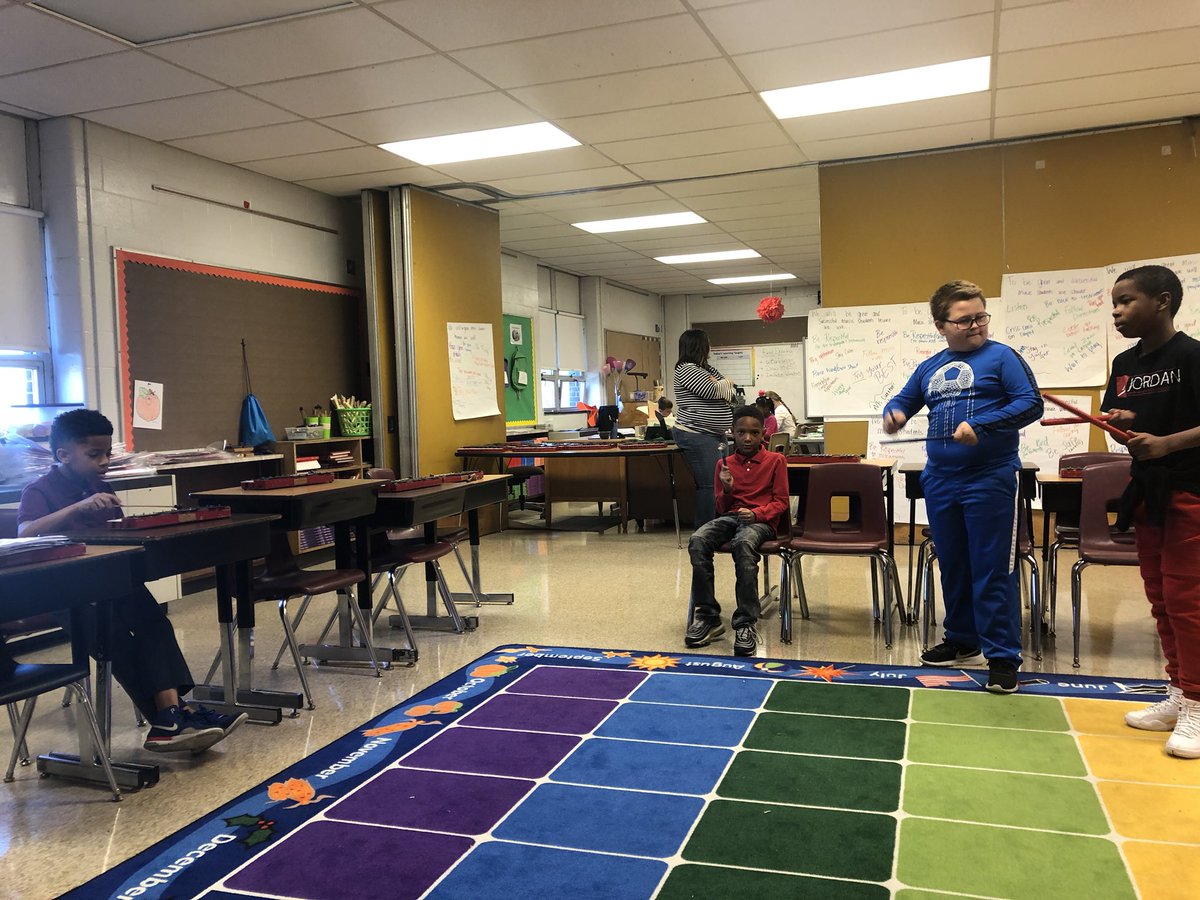 Enrichment students creating music for a school play. <a href="/JREJagPrincipal/">stephen howard</a> @JCPSAsstSuptES1