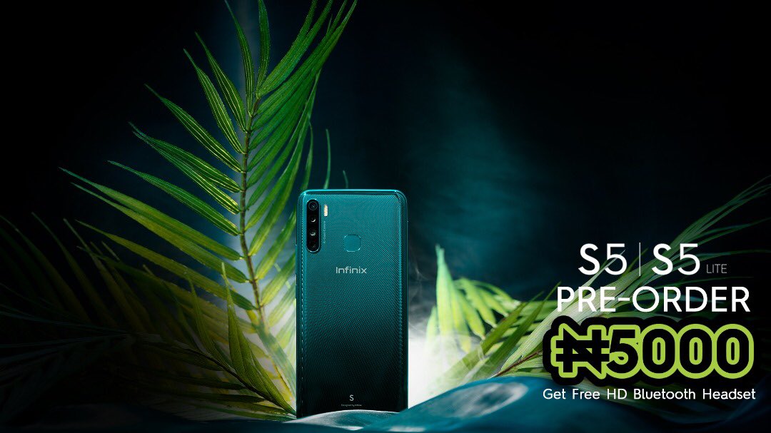 Bubble_minakie's tweet photo. When you preorder your new infinix S5, you automatically get new HD Bluetooth headsets, cool yeah?
Just walk into any of the recommended retail stores with just 5000 naira.
#InfinixS5PreOrder https://t.co/uYN0zoOg5q