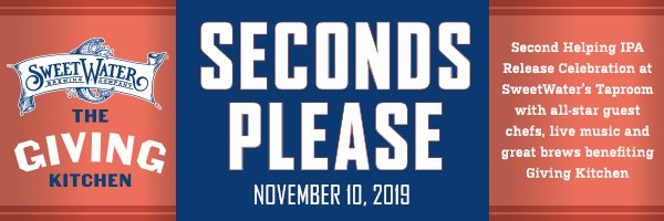 Second Helping is back this year and we're kicking it off with Seconds Please! Food Festival, a chef driven tasting event to benefit @givingkitchen here at the brewery on 11/10. Eat good, drink good and support Giving Kitchen's mission. Tickets: bit.ly/2BZQaHV