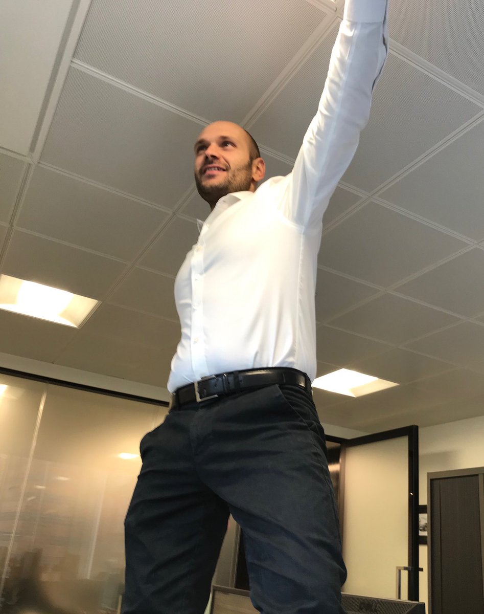 barclerk's tweet photo. When your right hand man Benny boy decides he needs to dance on the desk in the clerks room you know it must be Friday afternoon #downhilltotheweekend https://t.co/wj7xunXm2J