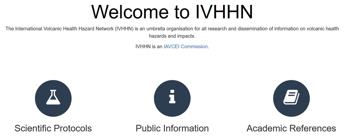 <a href="/TurkVolc/">TurkVolc</a> #IVHHN is the International Volcanic Health Hazard Network (ivhhn.org) which is an organization which provides public information on the health impacts of eruptions, and advises governments on preparedness for eruptions (community protection and health response).