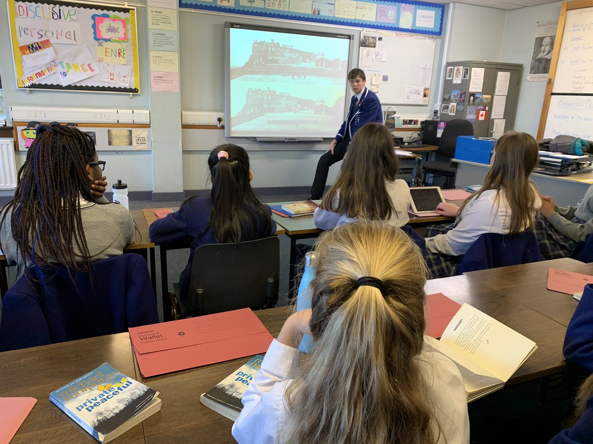 Thanks to RSM Tom G for sharing insights from his #Remembrance assembly with S1 pupils studying #PrivatePeaceful. #RoleModel #ActiveLiteracy #PeerPower