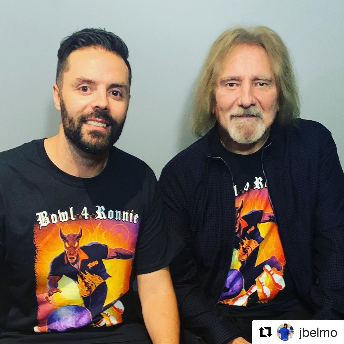 DioCancerFund's tweet photo. .@JBelmo, the world’s #1 bowler, making new friends last night with Dave Grohl &amp; @GeezerButler at our 5th Annual #BowlForRonnie!  Thanks to everyone who helped make this another sold out event! https://t.co/tnkRv79AUc