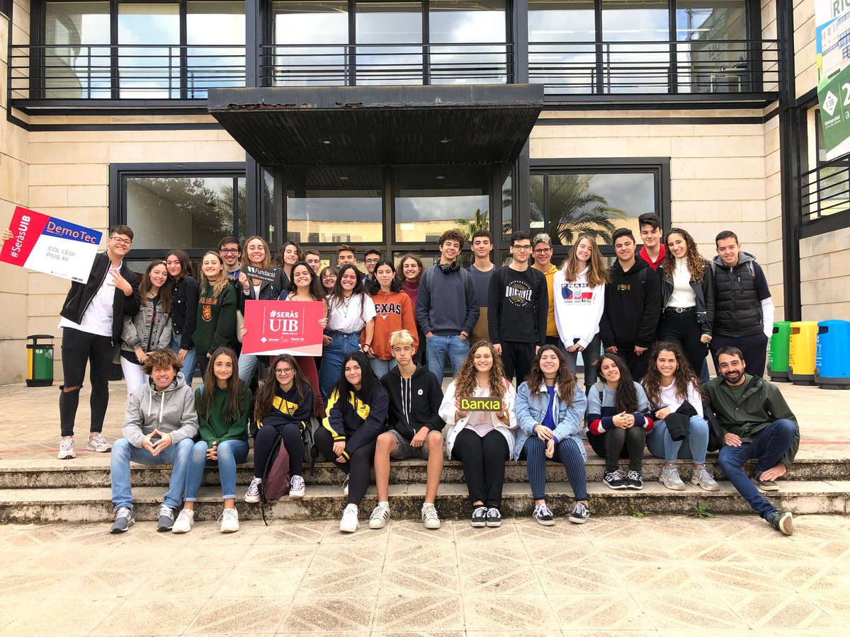 PortUIB's tweet photo. I cada dia ens venen a veure!!!
Alumnat de secundària visiten la @UIBuniversitat i s'endinsen en el món de la ciència i la tecnologia amb el #Demolab i #Demotec
#SeràsUIB #laUIBapropdetu
https://t.co/XbnLXP50fL https://t.co/Y5EhOrddhD