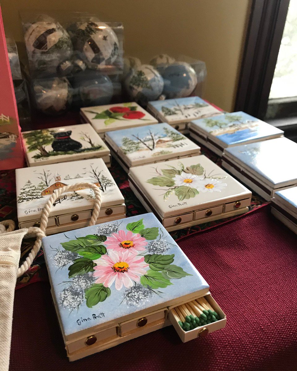 MVACarts's tweet photo. We are LOVING these clever and beautiful matchboxes by Gina Pratt as part of our ongoing Holiday Art Market. And they are only $11! Stop by today to shop! #MVACarts #MarshallCountyArt #holiday #shoplocal https://t.co/kso0mTNAZd