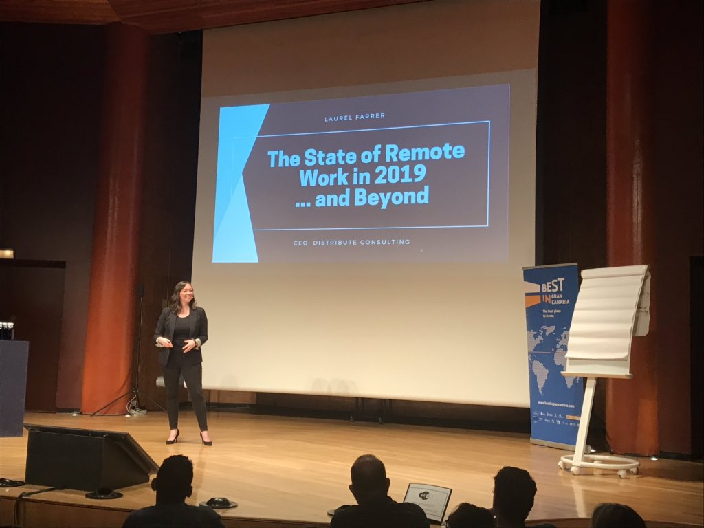 The state of Remote Work in 2019 with <a href="/laurel_farrer/">Laurel Farrer</a>.. <a href="/nomadcityGC/">NomadCity Gran Canaria</a>  #NomadCity2019