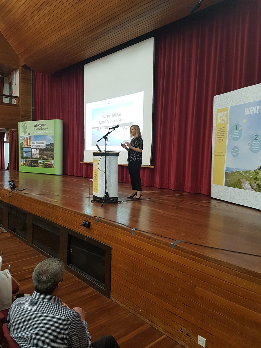 MoraySpeyside's tweet image. Next up we have Karen Christie from Scottish Tourism Alliance explaining the new Tourism Strategy &quot;Beyond 2020&quot; 
#mstconf19