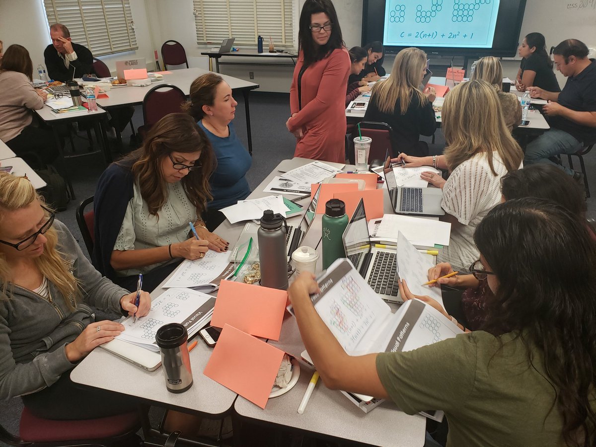 LisaPizzuto's tweet image. LDNE teachers @LDNESchools are learning #visualpatterns @fawnpnguyen, Routunes for Reasoning @GraceKelemanik @AmyLucenta, Coherence Map @achievethecore, Making Number Talks Matter @stenhousepub, & @Desmos! Thanks teacher leaders @BloomtasticMath & @JohnZwiers for facilitating!