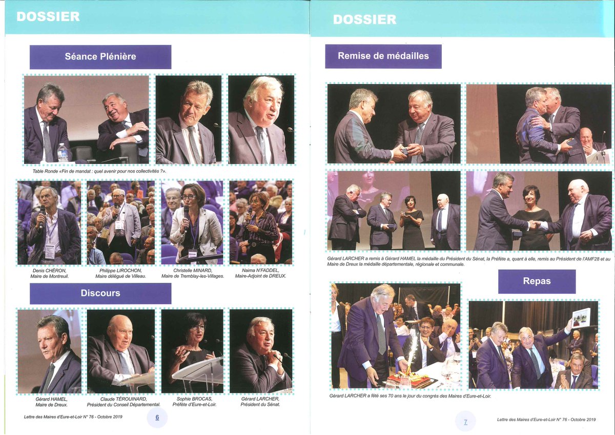 Dans sa dernière lettre l'AMF28 revient sur la venue du Président du Sénat, Gérard Larcher à Dreux en septembre à l'occasion d'un congrès des maires un peu spécial.