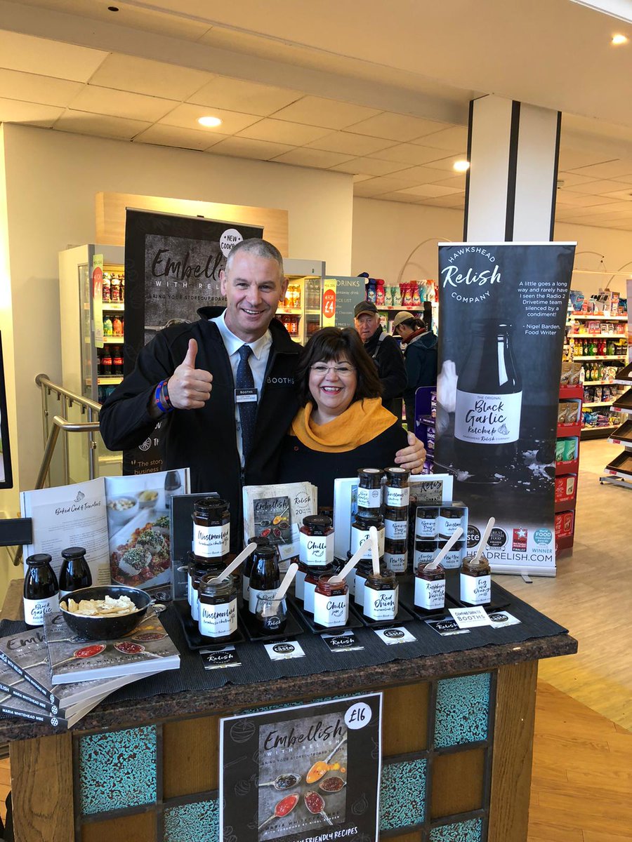 hawksheadrelish's tweet image. Our @embellishrelish and @BoothsCountry @TCusExp are kicking off the #BoothsBookTour in the #Kendal Store this morning! Head over, have a taste and get your Signed Cookbooks today! 
Kendal Store 10.00-12.00
Penrith Store 13.00-14.30
Keswick Store 15.30-17.30
#embellishwithrelish