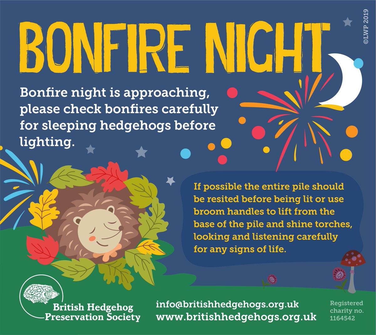 There will be more bonfires this weekend so please do keep sharing to ask people to #rememberhedgehogs
