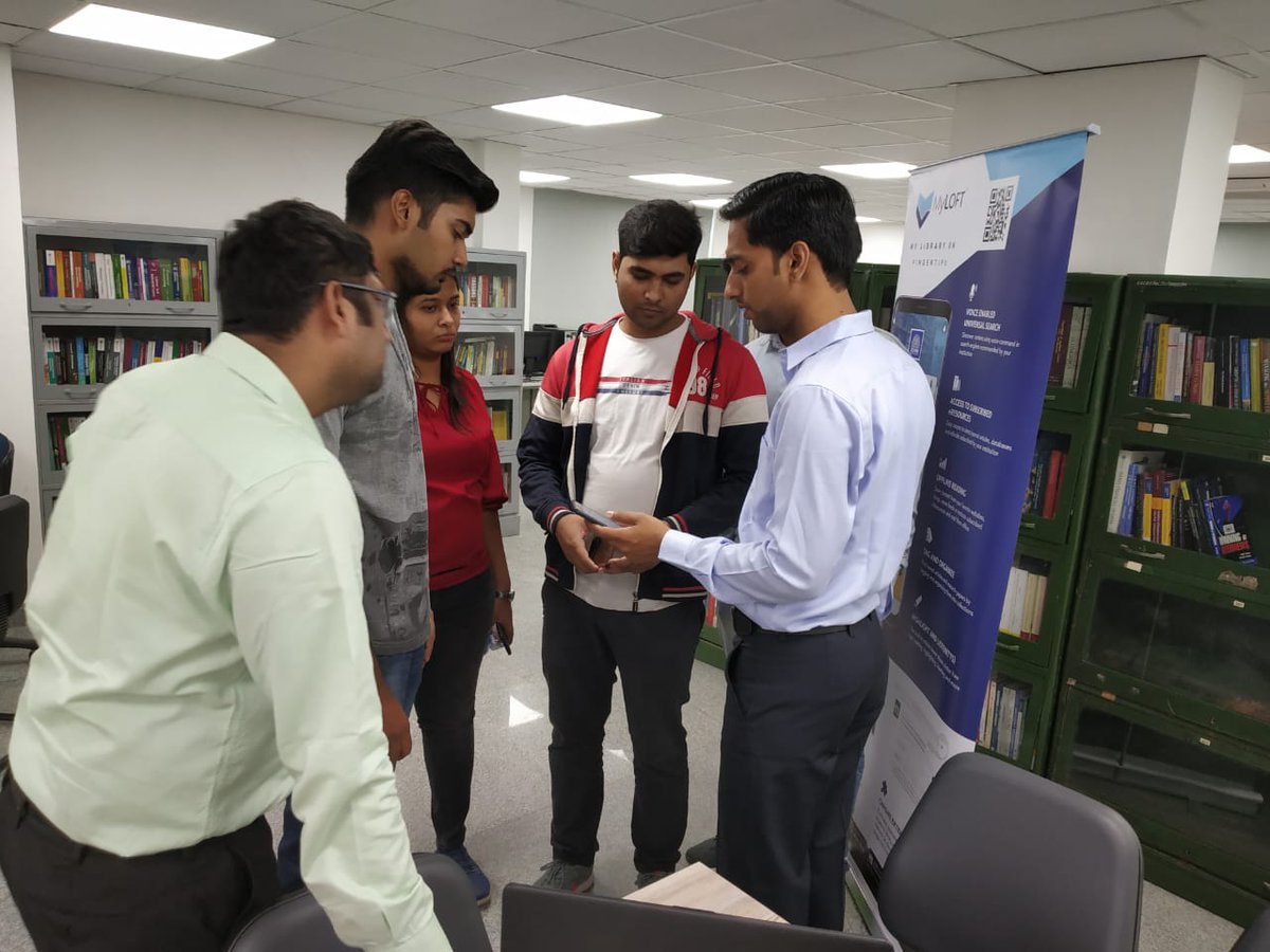 Eclat_Engg's tweet photo. MyLOFT launch at DTU, Delhi by Dr Manoj K Sharma, who is  Chairman Library Advisory Committee. On the launching occasion, Dr RK Shukla, Head, Library of DTU, research scholars &amp; students were also present.
#MyLoft #Library #research  #DelhiTechnologicalUniversity #DTUIIF #Eclat https://t.co/Sp5dAKl94u