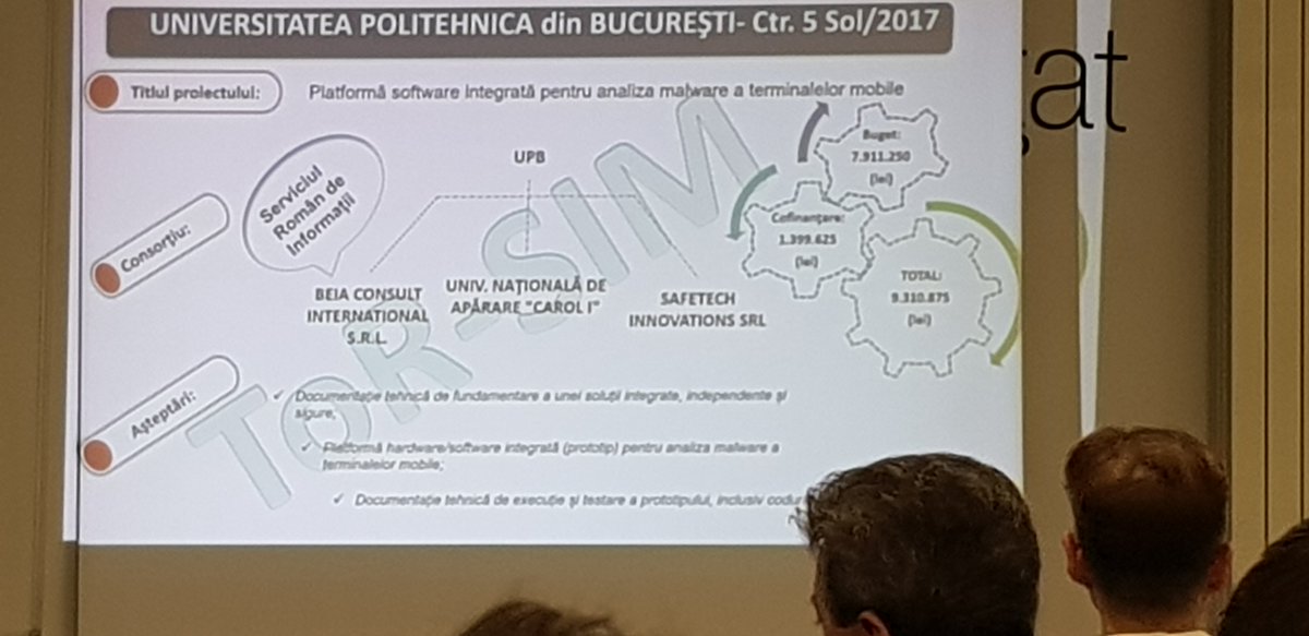 beiaconsult's tweet photo. #ToR-SIM project: management meeting yesterday / #Malware #IntegratedSoftwarePlatform #security @uefiscdi @upb1818
Find out more: https://t.co/ElgfPHaH06 https://t.co/eKhNUdkTvN