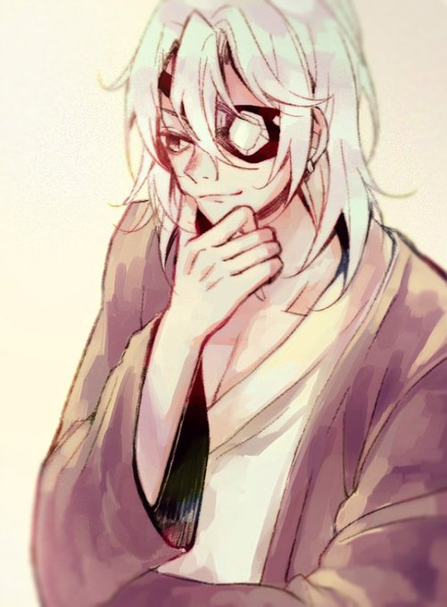 豆菓さんがTwitterに投稿した宇髄天元(鬼滅の刃)のイラスト。