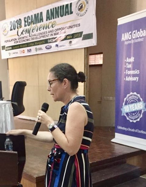 UKinMalawi's tweet photo. “Make sure the policy choices are right. The plethora of tariffs and trade policies create uncertainty. Ratification of the Africa Continental Free Trade Agreement would be a good start." @AntheaKerr speaking at #ECAMA #Malawi 2019 Conference. https://t.co/q0biG0vIZP