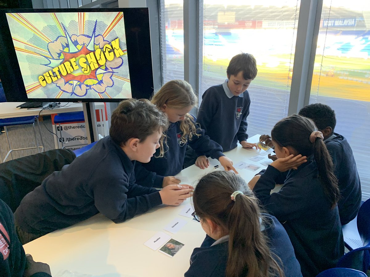 Activity time during our educational workshop @CardiffCityFC with @DinasPowysPS pupils learning about stereotypes @VOGEquality @VOGCouncil