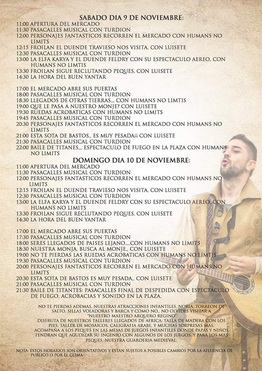 Comienza el XVIII Mercado Medieval de #Cartagena
🗓 Aquí tienes toda la programación de actividades para este fin de semana